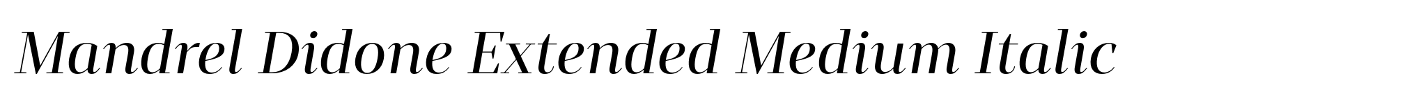Mandrel Didone Extended Medium Italic image